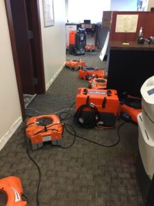 911 Restoration Equipment in an Office